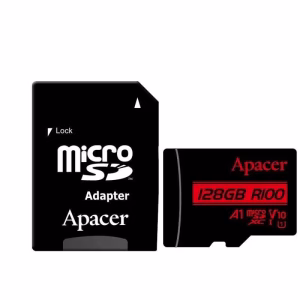 card microsdxc uhs i u1 v10 a1 apacer 128gb r100 cu adaptor sd ap128gmcsx10ub r