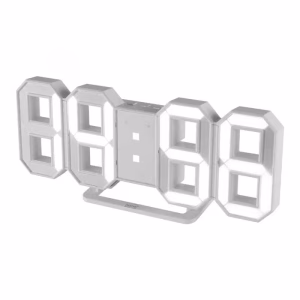 ceas cu desteptator digital led 3d 314 80mm alb sal ltc 04