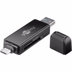 cititor card reader usb 30 si usb type c pentru sdxc sdhc microsd si sd goobay 58261