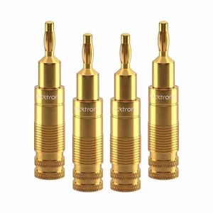 set 4 mufe banana 4mm premium clicktronic pentru cablu 60mm2 conexiuni audio de inalta calitate 53983