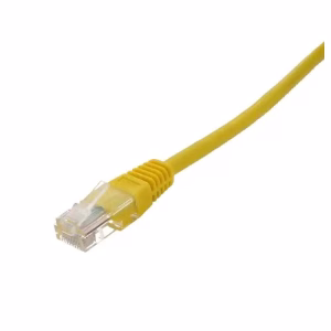 cablu de retea utp well cat5e patch cord rj45 5m galben utp 0008 5yw wl