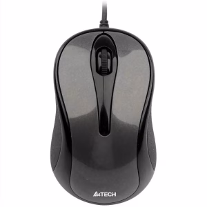 mouse a4tech n 350 glossy grey pc notebook cu fir usb optic 1000dpi butoane scroll 3 1 gri