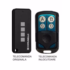 telecomanda poarta garaj cu 4 butoane cod fix frecventa 43392mhz comunnelo keep 4 compatibila cu originalul 809