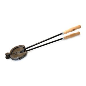 Prajitor pentru slanina, fonta, cu manere din lemn, 55 cm, 12.9 cm, Artool