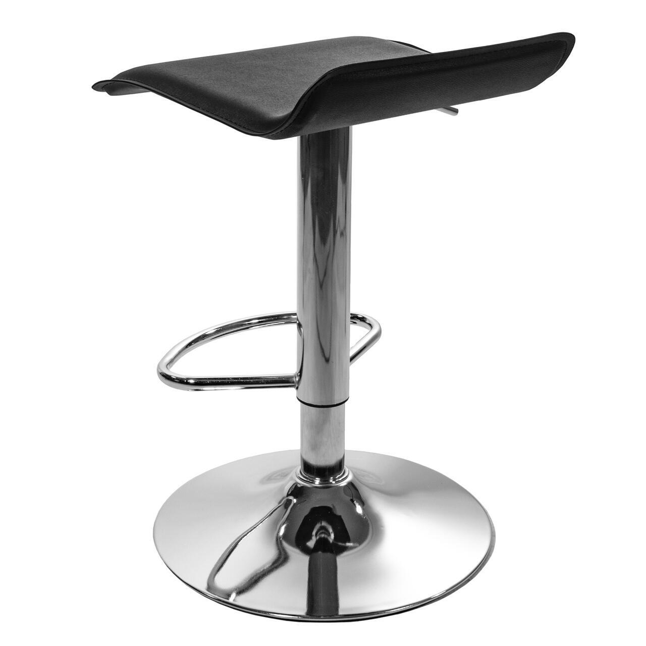 Set 2 scaune de bucatarie/bar, Artool, Fort, rotativ, piele ecologica neagra, picior metal argintiu, 38x39x63-84 cm 9 Set 2 scaune de bucatarie/bar, Artool, Fort, rotativ, piele ecologica neagra, picior metal argintiu, - imagine 9